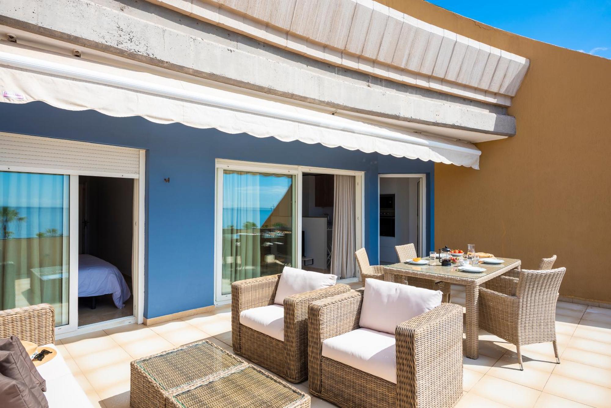 Beach Apartment With Terrace And Private Parking Radazul Bagian luar foto